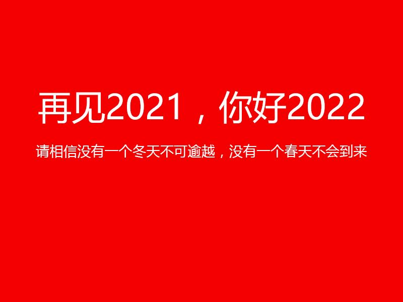 再見2021，你好2022，陜西鑫安安防祝您元旦快樂！